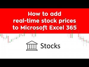 How to add real time stock prices to excel | Stocks linked data type