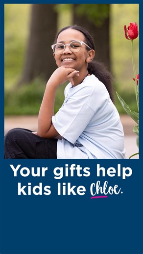 With your support, kids like Chloe receive world-class cancer care at Siteman Kids at St. Louis Children’s Hospital. | St. Louis Children's Hospital