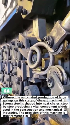 automatic large spring manufacturing process.