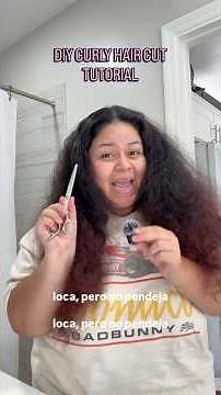 How to cut curly hair and give yourself shape! #curlyhair #curlyhaircut #diyhaircut