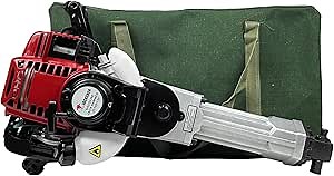 Gas Powered Demolition Jack Hammer 37.7 cc, JACKCHEN 4 Stroke Gasoline Concrete Breaker with 2 Chisels, Designed for Heavy Concrete and Metalworking Projects
