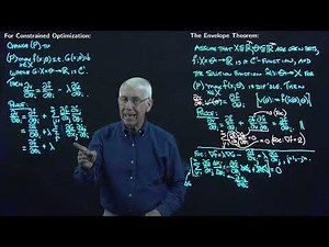 Lecture 38(B): The Envelope Theorem for Constrained Optimization