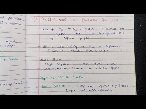S.E. Lec 8 || COCOMO Model | Types ~ Basic, Intermediate & Detailed | Putnam Resources Alloc. Model