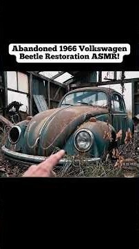 Abandoned 1966 Volkswagen Beetle Restoration ASMR! #restoration #car #satisfying