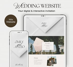 Wix Wedding Website Template – Digital Invitations, Online RSVP, Customizable Wedding Website, Easy Editable Template, Beige Theme Website - Etsy Canada