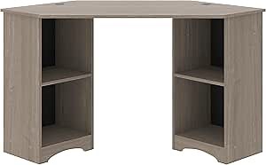 Sauder Beginnings Corner Desk, Silver Sycamore Finish