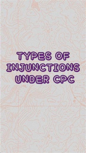 Do you know there are different types of injunctions in civil law?#law #injunction #cpc