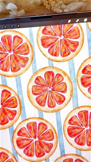 how to draw an easy orange on procreate digital watercolor #art #digitalart #procreate #orange
