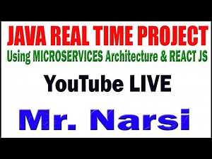 JAVA REAL TIME PROJECT tutorials by Mr. Narsi Sir