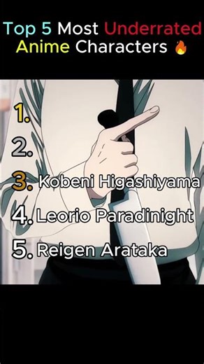 Top 5 Most Underrated Anime Characters 🔥