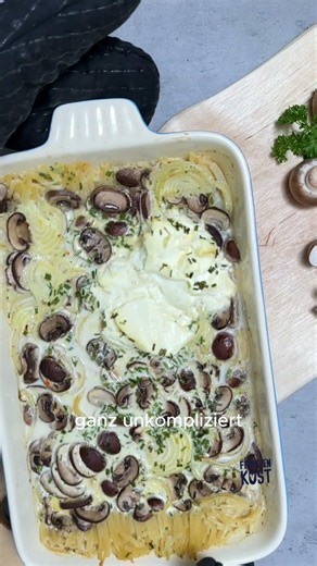 Diese Ofenspaghetti mit Champignons – Familienkost Rezept #blitzrezept