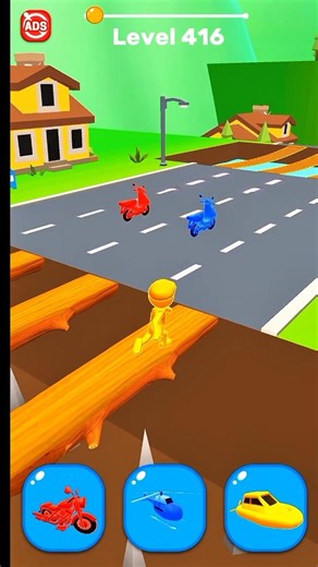 Shape Shifting Level 416 – Ultra Fast Impossible Pro Run! ⚡😱 #shorts