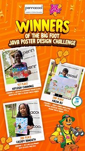 Congratulations to our Big Foot Poster Design Challenge Winners! 🎉 Your creativity and adventurous ideas blew us away! Every poster was filled with energy and imagination, which made choosing the winners a BIG challenge. These three were selected for their uniqueness and adventurous designs (and Big Foot definitely approves these epic adventures). 🥇 1st Place – Kayleigh Cummings, Std. 3, Macaulay Government Primary School Prize: Amazon HD10 Tablet 🥈 2nd Place – Kalem Ali, Std. 2, Sangre Grand
