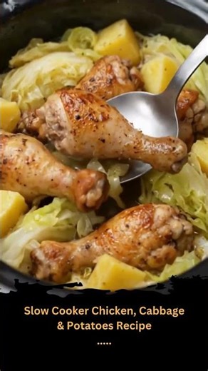 Slow Cooker Chicken, Cabbage & Potatoes
