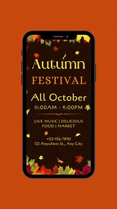 Autumn Festival Invitation Template: Editable Fall Event Flyer (digital Download) - Etsy