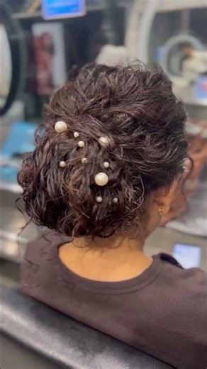 Trendy Messy Bun Hairstyles | Modern Bridal Hairstyle #shorts #hairstyles #bride #wedding