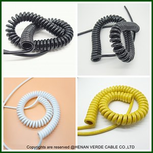 [Hot Item] Flexible PUR Curly Coil Retractable Truck Control Cables Spiral Coiled Power Cable