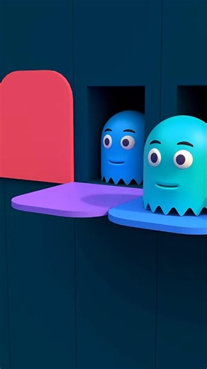 Satisfying Pac-Man Ghost Color Match Animation | Oddly Satisfying 3D ASMR Shorts
