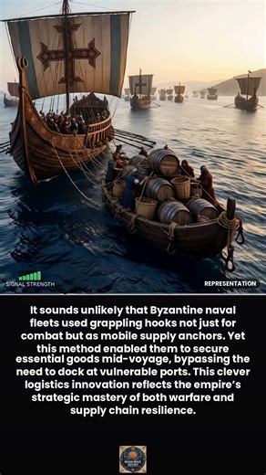 How Byzantine Ships Used Grappling Hooks as Floating Supply Depots