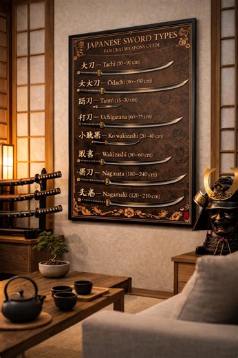 Japanese Sword Types Poster, Samurai Weapons Guide, Katana Wall Art, Japanese Decor, Martial Arts,wall Art, Dojo Decor, Digital Download - Etsy