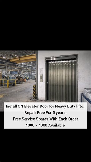 CN elevator doors for Goods Lift. #elevator #doors #accordiondoor #cnelevatordoor #elevatordoor | CN Engineering Works