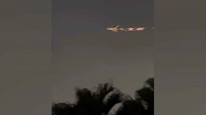 Flames seen shooting out of Boeing plane over Miami: 'Is it going to explode?'