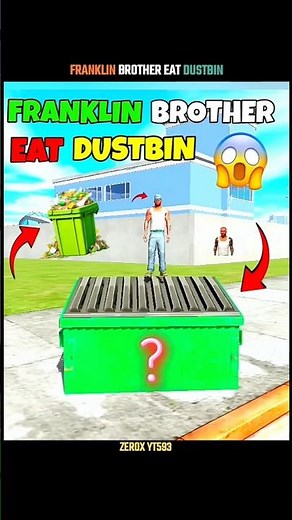 FRANKLIN BROTHER EAT DUSTBIN 😱 || #indianbikedriving3d #shortvideo #shorts #trending #popular #viral