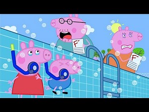 Peppa Pig and George Pig Under the Pool? - Peppa Funny Animation
