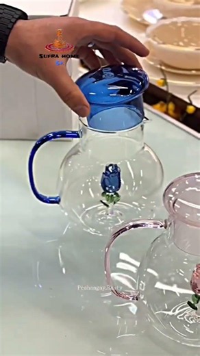 Elegant Glass Water Jug with Floral Design | Luxury Pitcher for Juice, Tea & Refreshing Drinks #home
