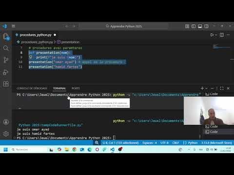 Python Utiliser les Procedures