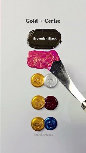 5 mind-blowing color combos, starting with Gold mixed with 5 Different Black color Shades 😍 #shorts