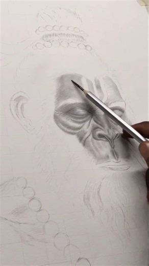 Jo Karna Chahte Ho Sirf Wahi Socho ✅ Hanuman ji Drawing Video #pencilsketchings #motivation #sketch