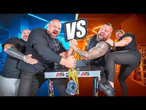 BRIAN SHAW AND EDDIE HALL ARM WRESTLING REMATCH!
