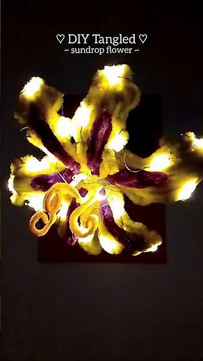 DIY Rapunzel MAGICAL Flower LAMP | Handmade WITH Pipe Cleaners | Tangled Sundrop Flower
