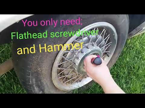 The easiest way to remove a hubcaps without a key