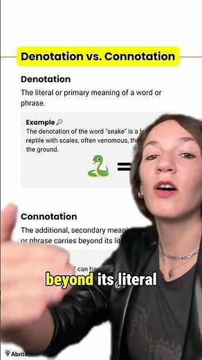 Denotation vs. Connotation