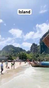 🌴 Railay Beach, Krabi 🇹🇭 – One of Thailand’s Most Beautiful Beaches! 🌊 #krabithailand #RailayBeach