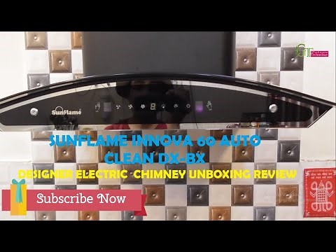 Sunflame Innova 60 Auto clean DX-BX Designer Electric Chimney Unboxing | best for modular kitchen