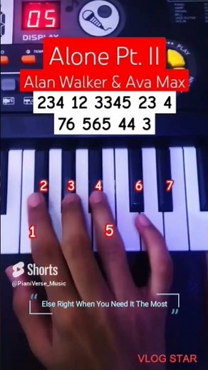 Alone Pt. II - Alan Walker (Easy Piano Tutorial) #viral #shorts