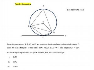 Circle Theorem Exam Question - Great Example!