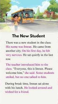 The New Student | Easy English Story for Beginners Learn English for Beginners Step by Step #english
