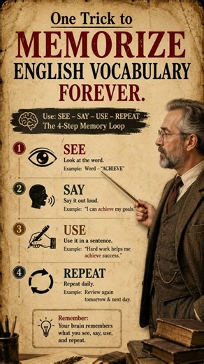 One Trick to Memorize English Vocabulary Forever | #learnenglish #fluentenglish