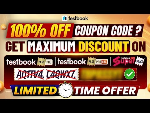 Get MAXIMUM Discount on Testbook Pass Pro with EXCLUSIVE Coupon Code | Testbook Coupon Code Today