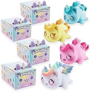 Aphmau Mini Mystery 6" Plush - Unicorn Collection - 4 Pack; YouTube Gaming Channel, Blind Box, 4 of 8 Unique Possible Unicorn MeeMeows, Official Aphmau Merch