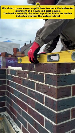 Professional Brick Wall Leveling | Simple Spirit Level Technique for Perfectly Straight Courses