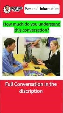 Personal Information Conversation #english #learnenglish