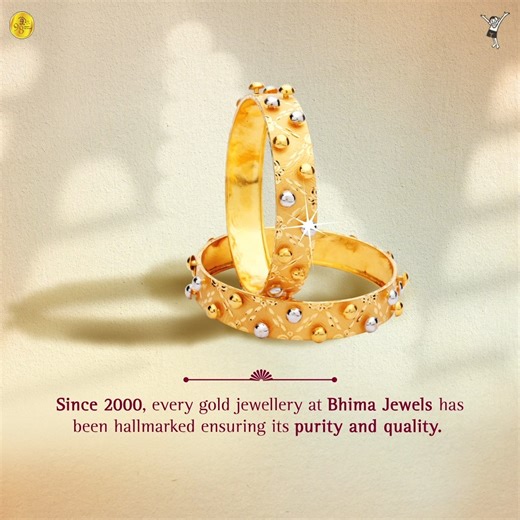 217K views · 981 reactions | Gold is more than just a metal, it's a symbol of purity and trust. That's why every jewellery piece at Bhima Jewels is hallmarked for quality assurance. And now with the HUID , we're taking it to the next level! Experience the difference with us today ​ ​ #BhimaJewels #BhimaEveryday #BhimaGold #BhimaHUID #HUID #Hallmark | Bhima Jewels | Facebook