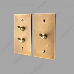 Retro Brass Toggle , Dimmer Light Switch, Toggle, Socket - Aged Brass Finish-retro Toggle Light Switch, Dimmer & Outlet-aged Brass Wall - Etsy