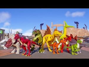 DINO SQUAD Ultimate Jurassic Showdown and Rampage - Dino Squad Vs JWE Dinosaurs.