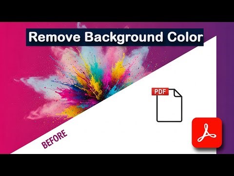 How to remove background color of PDF Document in Adobe Acrobat Pro DC